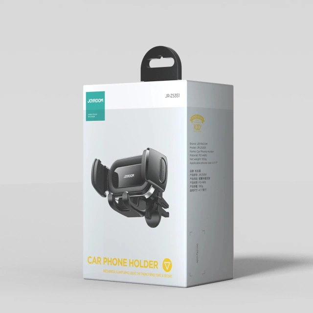 Joyroom JR-ZS351 Držiak mriežky otočný o 360°, mechanické svorky – strieborný