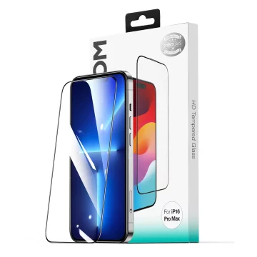 Szkło hartowane Joyroom do iPhone 16 Pro HD Dustproof Czarna Ramka
