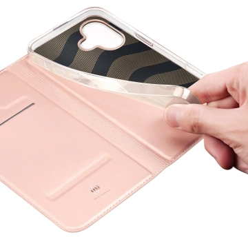Захисний чохол Dux Ducis Skin Pro рожевого кольору з відкидною кришкою для iPhone 16