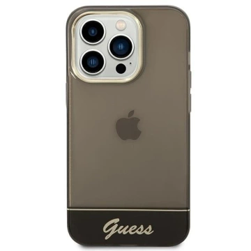 Etui Guess GUHCP14LHGCOK do Apple iPhone 14 Pro 6,1" čierny/čierny pevný obal Translucent