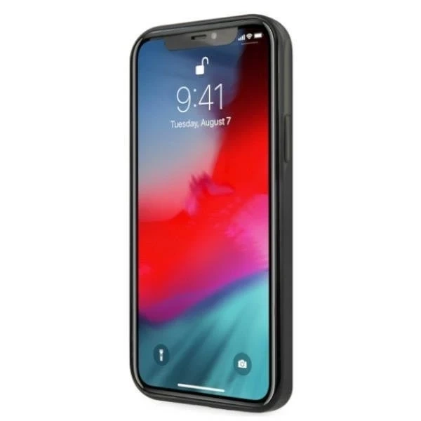 Захисний чохол Mercedes MEHCP12MESPBK для Apple iPhone 12 / 12 Pro 6.1" black/black hardcase Silver Stars Pattern