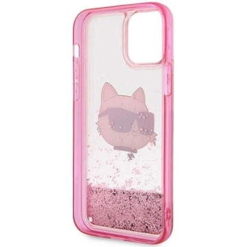Ochranné puzdro na telefón Karl Lagerfeld KLHCP12MLNCHCP pre Apple iPhone 12 /12 Pro 6,1" ružové/ružové pevné puzdro Glitter Choupette Head
