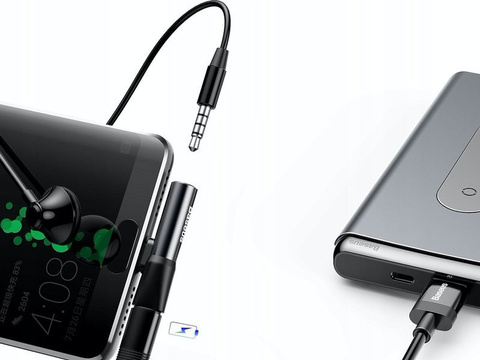 Baseus USB-C na audio mini jack 3,5 mm USB-C adaptér L41 čierny