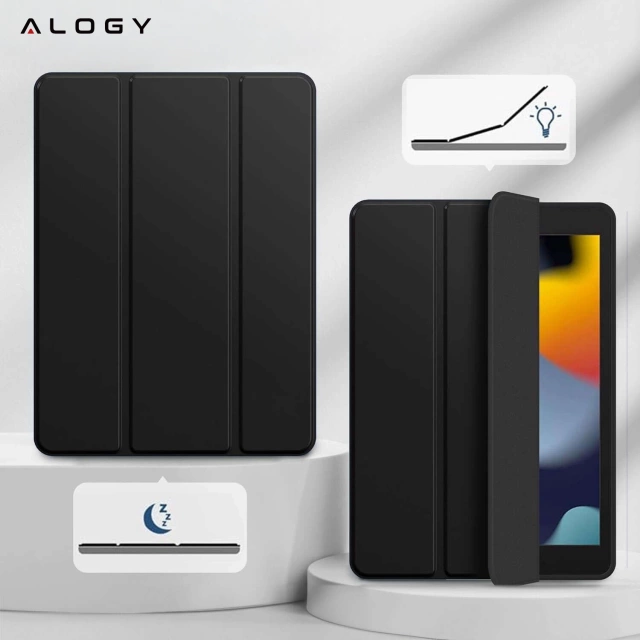 Pouzdro pro Apple iPad 10.2 9 Gen 8/7 2021/2020/2019 Smart Pencil Case Alogy TPU Kryt na tablet černý