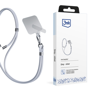 Univerzálna šnúrka pre smartfón 3mk EasyClip Grey (strieborná)