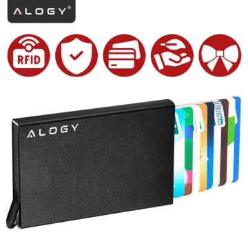 Alogy Anti-Theft Wallet RFID Smart Card Holder Black