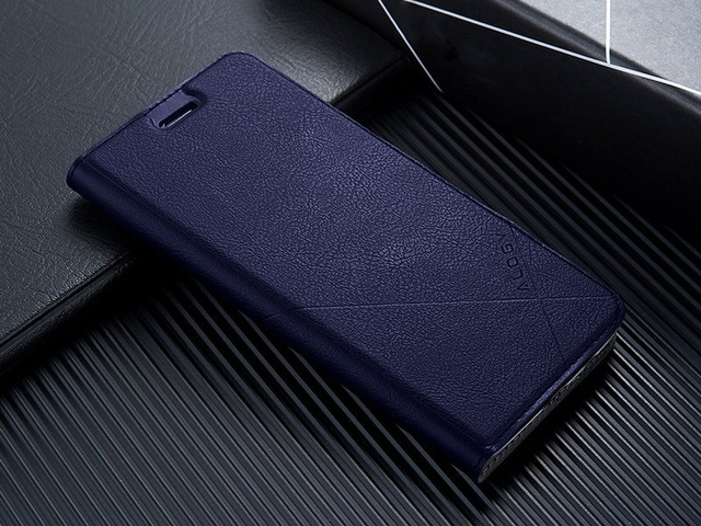 Flip Case Wallet Alogy Leather Case pro Apple iPhone 11 Pro Navy Blue
