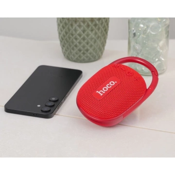 Портативна Bluetooth-колонка HOCO HC17 з карабіном, червона, 5 Вт