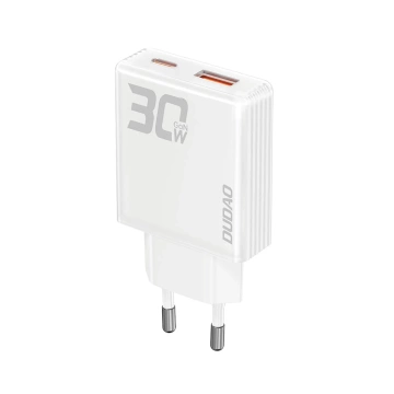 Dudao A30EU GaN nástenná nabíjačka 30W USB-A / USB-C - biela