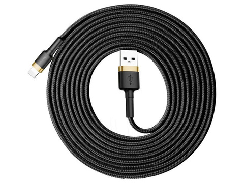 Kábel Baseus Cafule USB Lightning do iPhone iPad iPod 2A 3m Złoty