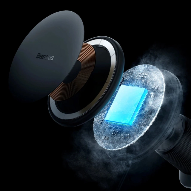 Baseus CW01 držák do auta pro iPhone s 15W indukční nabíječkou do ventilace - černý