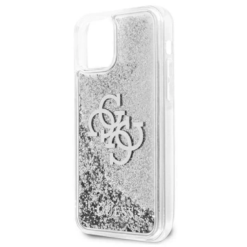 Guess GUHCP12LLG4GSI iPhone 12 Pro Max 6,7" srebrný/strieborný pevný obal 4G Big Liquid Glitter