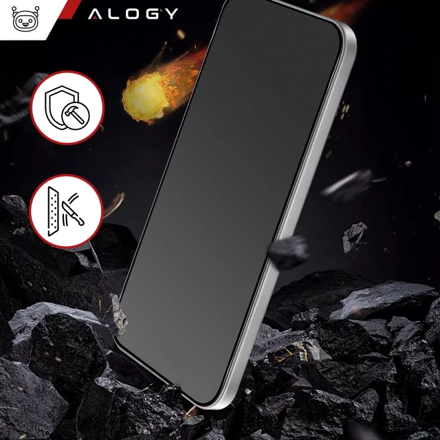 Alogy Privacy Glass gehärtetes Glas für Samsung Galaxy S24, matte Displayschutzfolie