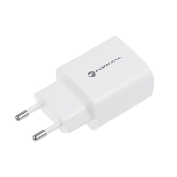 Настінний зарядний пристрій FORCELL F-ENERGY Type C USB A PD QC4.0 3A 30W Білий