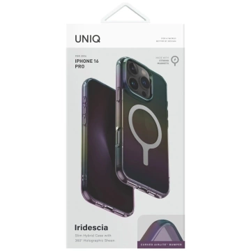 Etui do iPhone 16 Pro UNIQ Iridescia MagClick Czarny