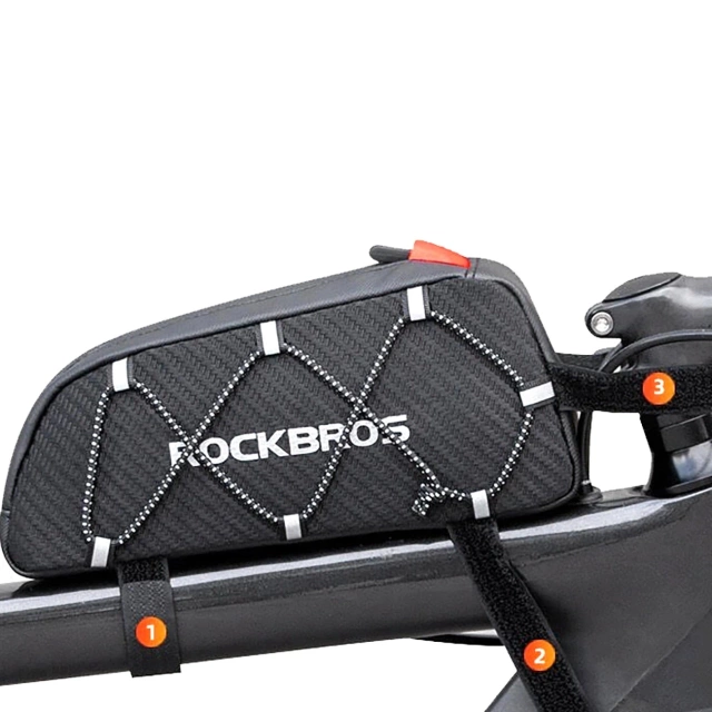 ROCKBROS 039BK BIKE BAG FOR FRAME 1L WITH BRAID WATERPROOF BLACK
