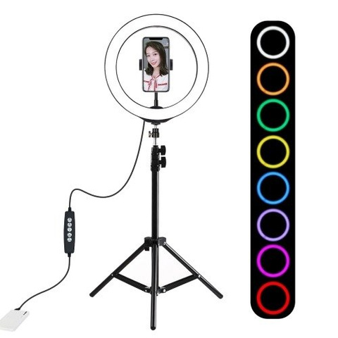 Штатив Puluz 1,1 м з RGBW LED підсвічуванням 26 см vlog / потік / смартфон PKT3044
