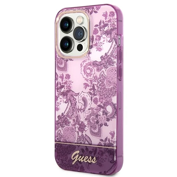 Чохол Etui Guess GUHCP14XHGPLHF для Apple iPhone 14 Pro Max 6,7" fuksja/fuschia hardcase Porcelain Collection