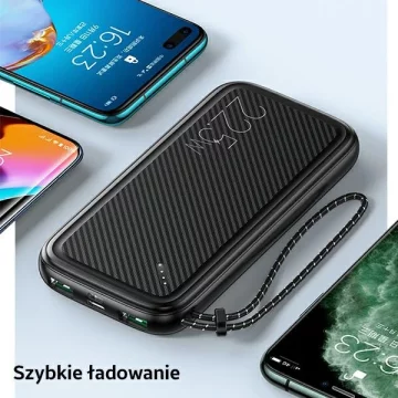 USAMS Powerbank PB56 10000mAh 22,5W 2xQC3.0 PD Fast Charge biały/white 10KCD15102 (US-CD151)
