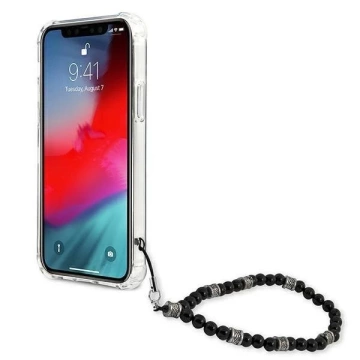 Guess GUHCP12LKPSBK iPhone 12 Pro Max 6,7" průhledný pevný obal Black Pearl