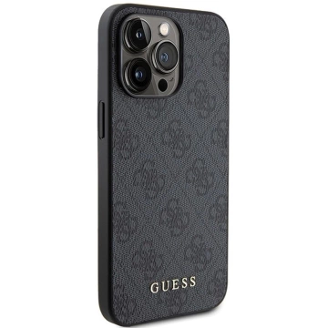 Originální pouzdro GUESS Hardcase GUHCP15LG4GFGR pro iPhone 15 PRO (4G kovové logo / šedé)