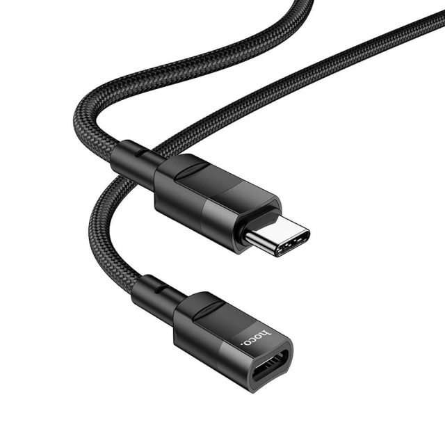 HOCO OTG-Adapter Typ C (männlich) auf Typ C (weiblich) 3A U107 1,2M Schwarz