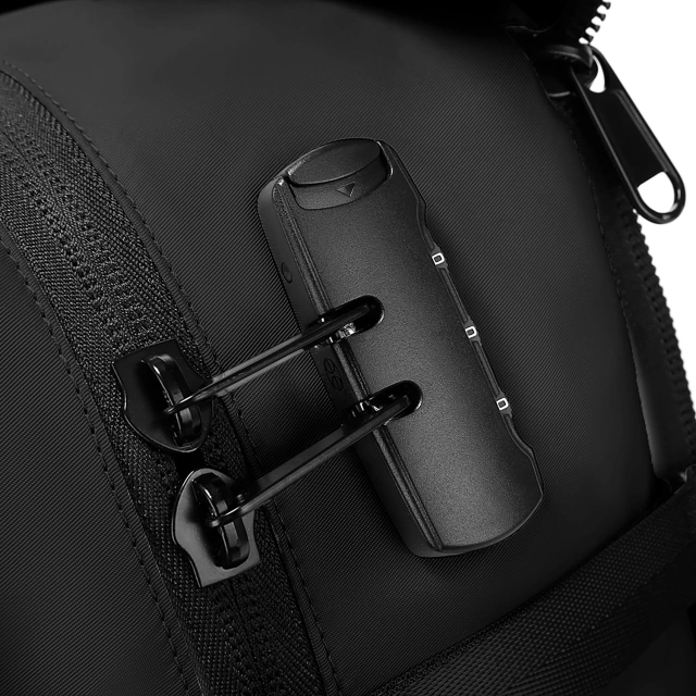 Водонепроникний рюкзак Bange для ноутбука 15.6", city traveler, 45х30х16 см, для роботи, літака, чоловічий, жіночий, з USB портом Чорний