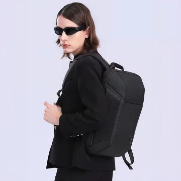 Bange Waterproof Backpack Laptop Bag 15.6" City Travel 47.5x30x15 cm for Work School Plane Men's Women's Black