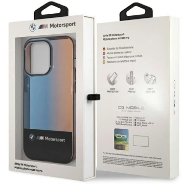 BMW BMHCP14X22HMGK puzdro na telefón pre Apple iPhone 14 Pro Max 6,7" čierno/čierne Half Tricolor