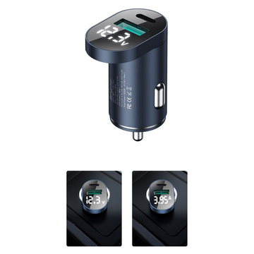 Joyroom C-A17 USB Car Charger USB-C 42.5W QC PD AFC SCP Dark Blue