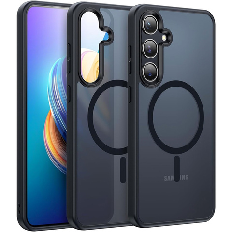 Case for Samsung Galaxy S24 Plus Mag Safe Case MagMat Phone Back Cover Matte Black