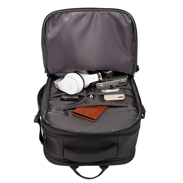 Bange wasserdichter Rucksack für 15,6-Zoll-Laptop, Stadtreisender, 45 x 30 x 16 cm, für Arbeit, Flugzeug, Herren, Damen, mit USB-Anschluss Schwarz