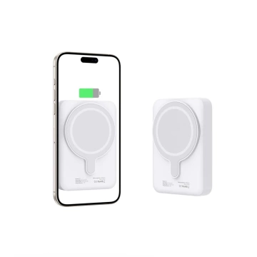 Magnetická power banka PB11 Lifemag Magsafe Power Bank 10000 mAh biela