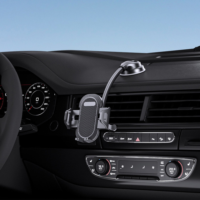 Car holder Car phone holder for the dashboard, windshield, dashboard Black