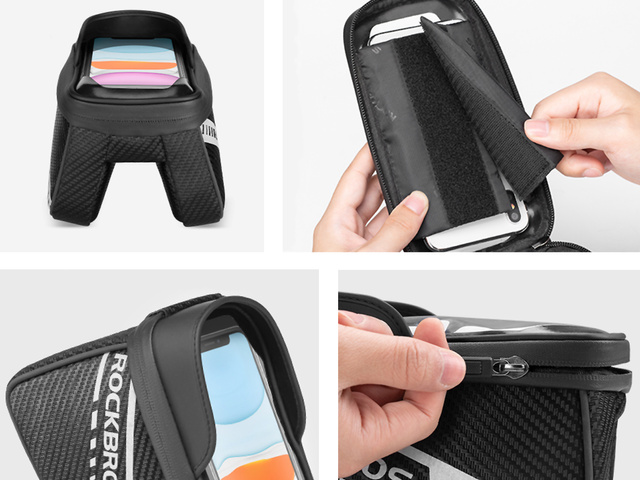 Чохол-сумка, велотримач RockBros 033BK, багажник для велосипеда, на рамі Чорний