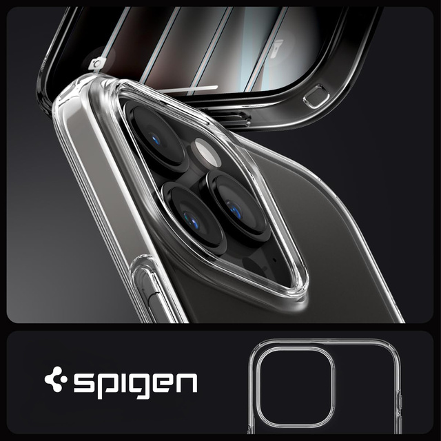Case for iPhone 15 Pro Spigen Liquid Crystal Case, protective case for the phone Crystal Clear Glass