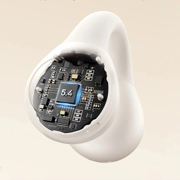 Słuchawki Baseus Bass 15 Clip OWS + Kabel USB-C 30cm Białe