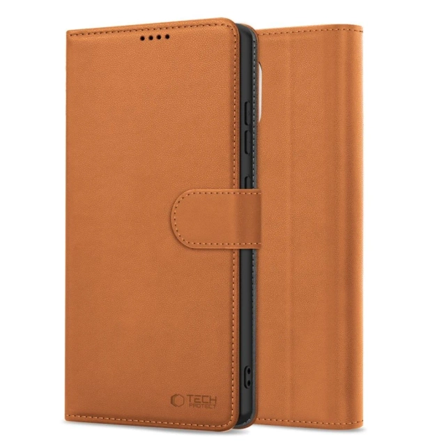 Puzdro na iPhone 16e Tech-Protect Wallet Saddle Brown