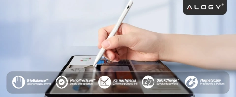 Магнітний стилус Alogy Note & Sketch Pen для Apple iPad Pro/ Air/ Mini White