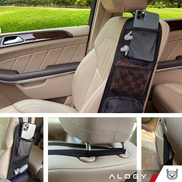 Чохол для автомобільного сидіння збоку Alogy Car Black