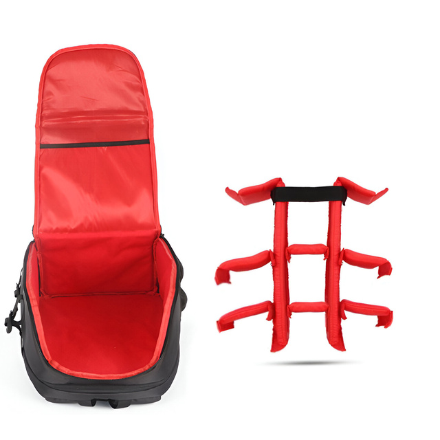 Fotobatoh vodotěsný obal na fotoaparát, fototechniku, notebook 15,6 velký 44x30x19 Černá a červená