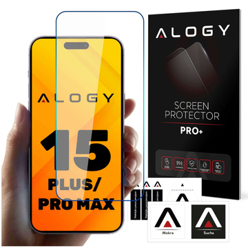 Чохол із загартованого скла для Apple iPhone 15 Plus Alogy MagSafe Hybrid Matte Case Matte Cover with Lens Protection Black
