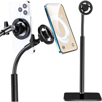Stojan na držiak telefónu na Mag Safe magnetický stôl Teleskopický statív na telefón oceľ ABS Alogy Black