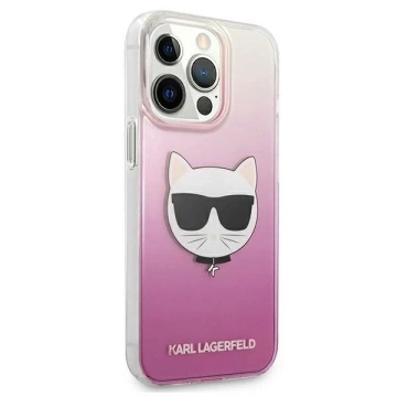 Karl Lagerfeld KLHCP13XCTRP iPhone 13 Pro Max 6,7" pevné pouzdro růžové / růžové Choupette Head
