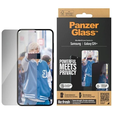 Szkło hartowane 5D do Samsung Galaxy S24+ SAFE by PanzerGlass Privacy