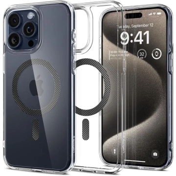 Etui Spigen Ultra Hybrid Mag MagSafe pro iPhone 15 Pro Max Carbon Fiber