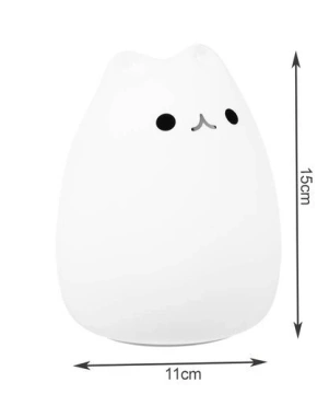 LED-Silikon-Nachtlampe für Kinder 16 Farben Lampe Kätzchen Katze Fernbedienung