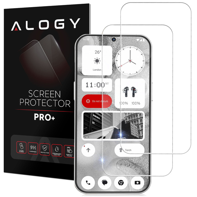 2x 9H tvrzené sklo pro Nothing Phone 2 Alogy PRO Screen Protector