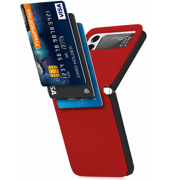 Alogové kožené flipové pouzdro pro Samsung Galaxy Z Flip 3 5G Red