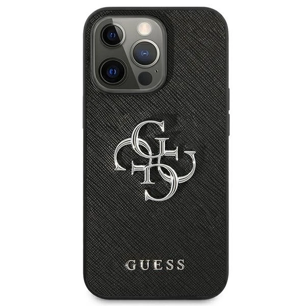 Чохол Etui Guess GUHCP13LSA4GSBK для iPhone 13 Pro/13 6,1" Hardcase Saffiano 4G Metal Logo